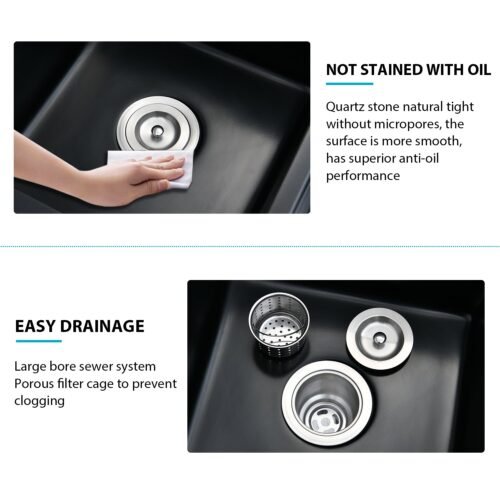 Double Bowl Undermount Quartz Sink